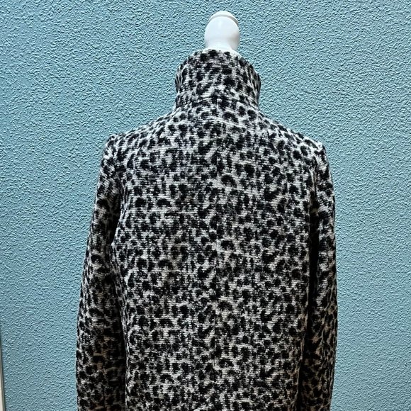 Animal Print Wool-Blend Coat - Picture 4 of 8